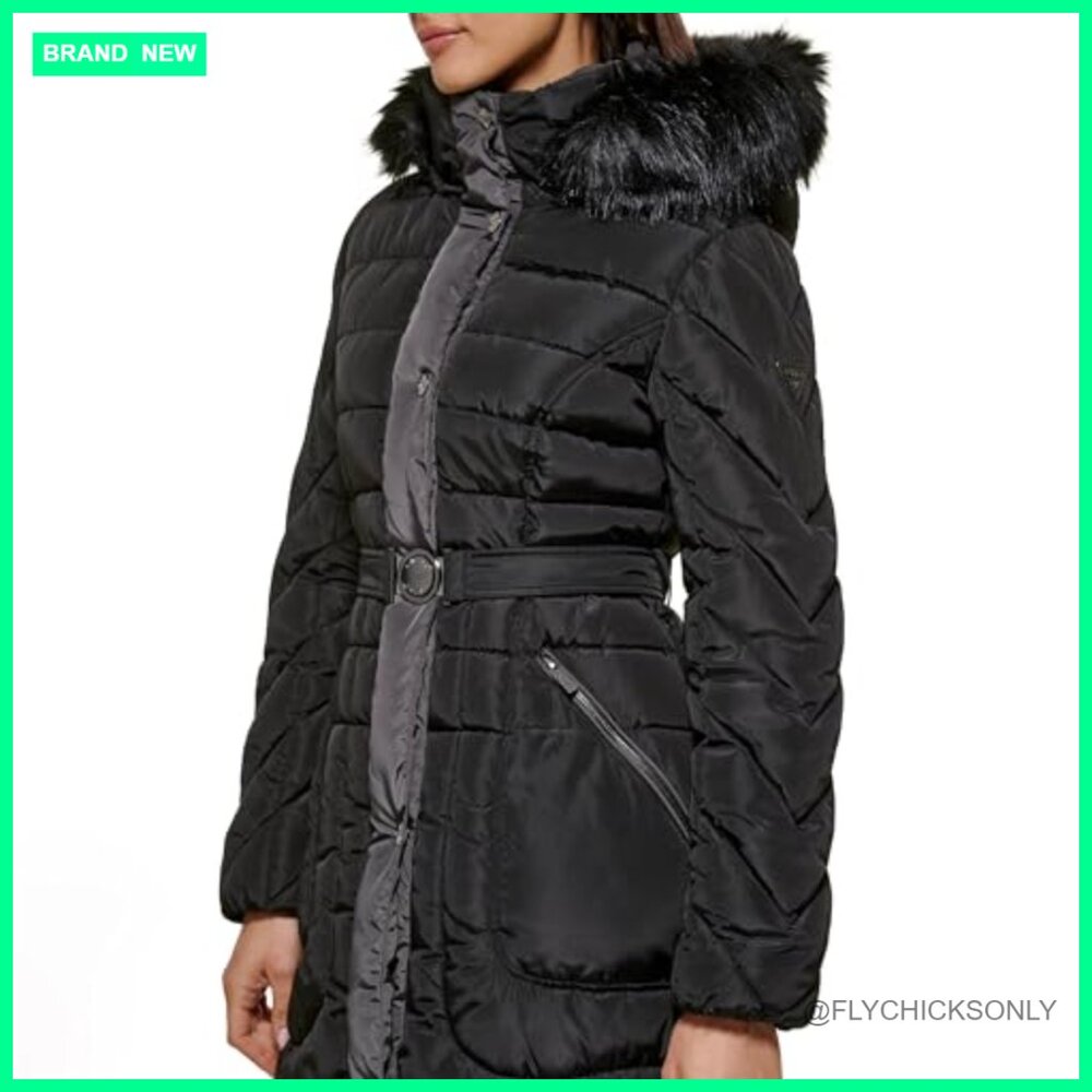 Midweight Puffer Jacket, Polyester, Hooded, Water… - image 5